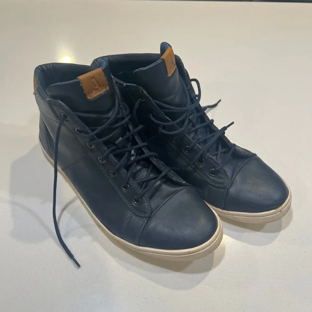 Aldo Blue Leather Boots - Mens‎ 13